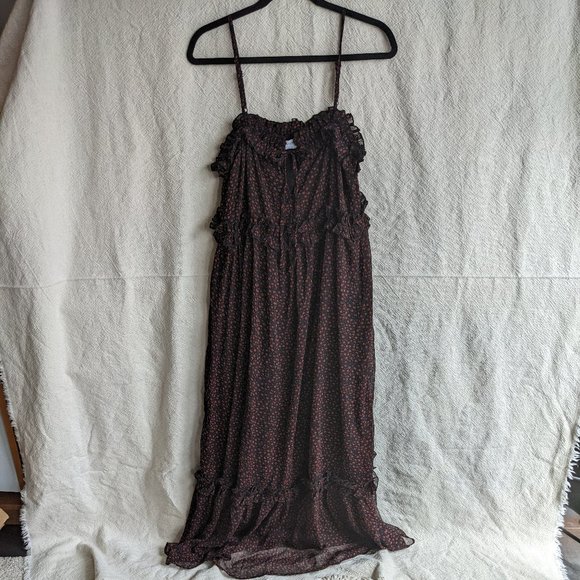 UO Ditsy Floral Tiered Ruffle Maxi Dress - Picture 1 of 7